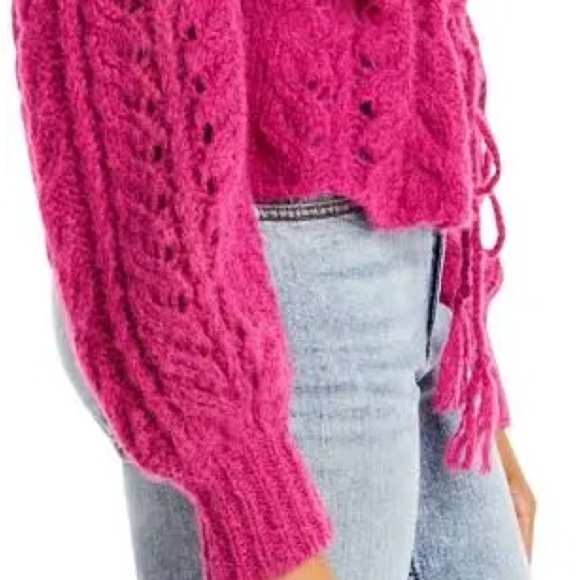 LoveShackFancy Pink Cable Knit Cardigan - Picture 12 of 14